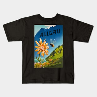 Allgau, Bavaria, Germany, Vintage Travel Poster Kids T-Shirt